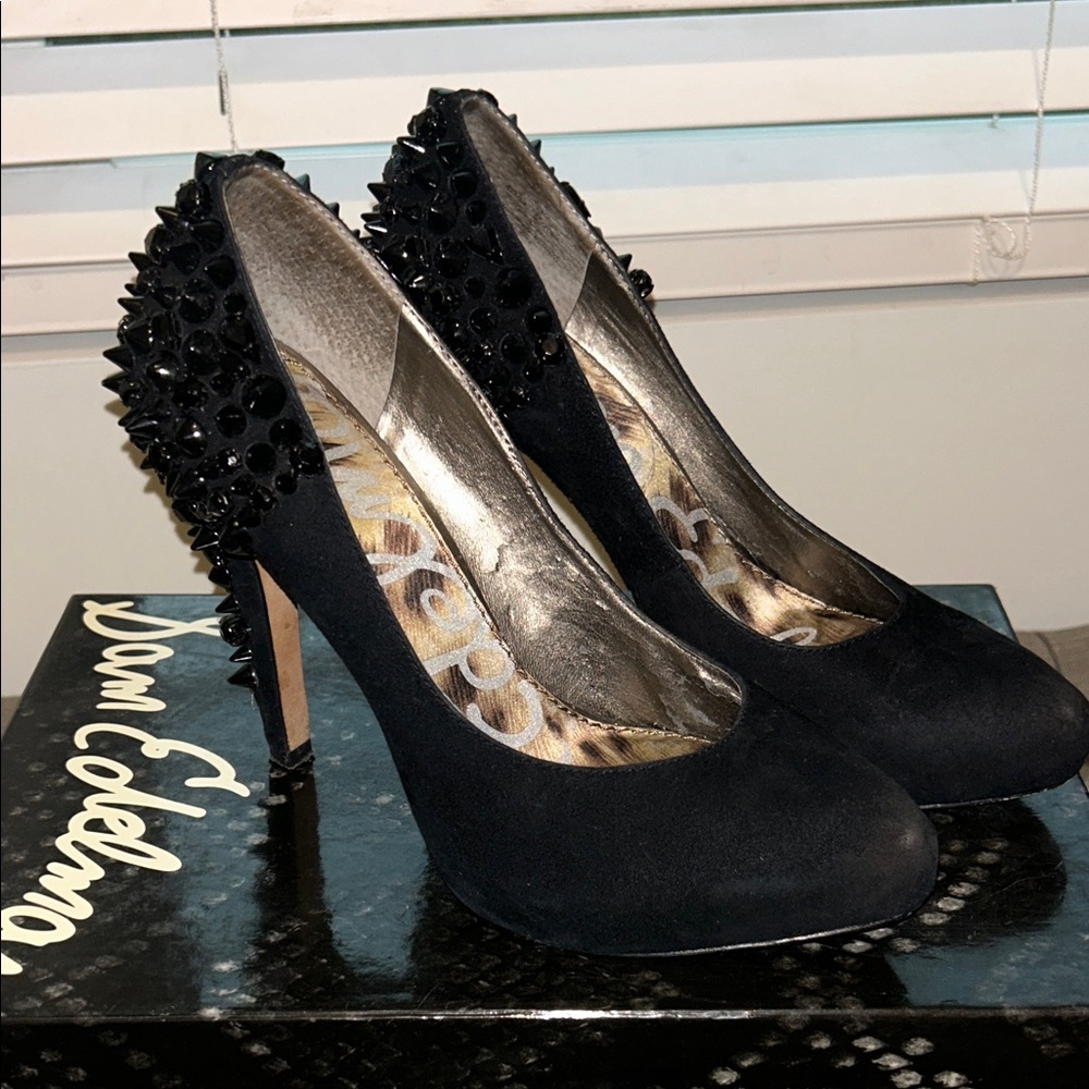 Sam Edelman Black Studded Heels